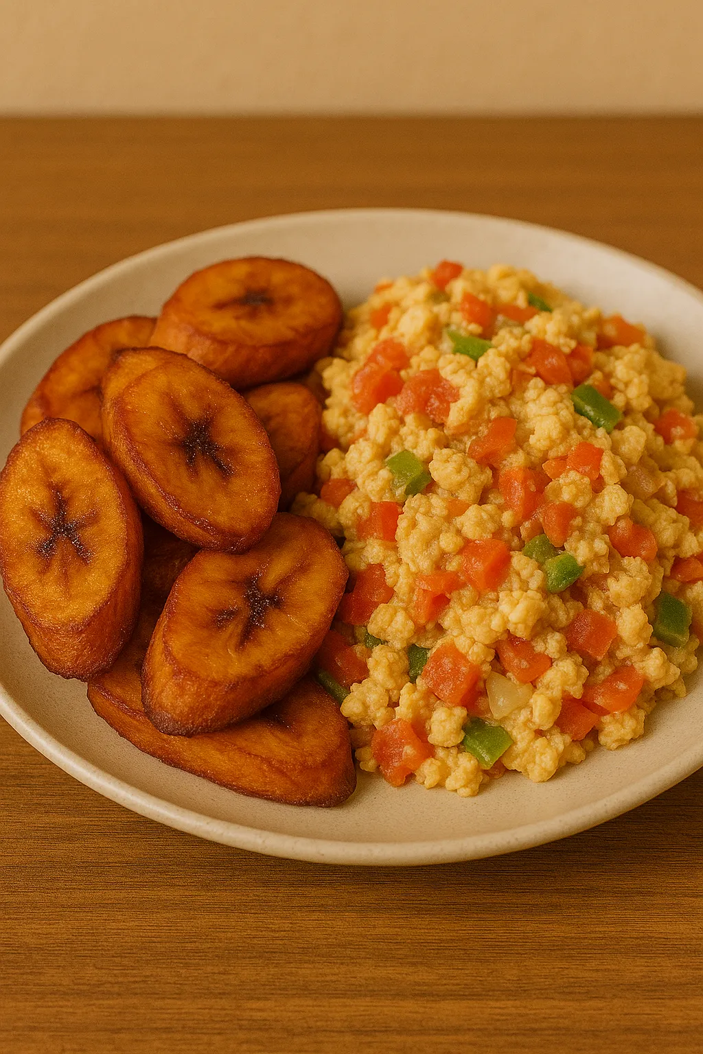 Plantain with Egg sauce - per plate