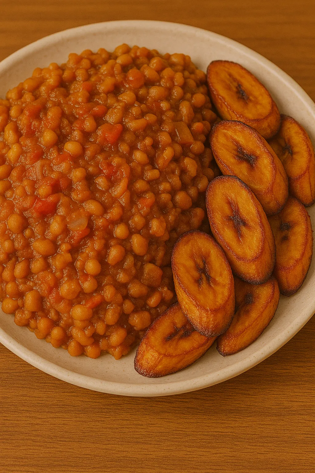 Beans and (8 pieces) Plantain