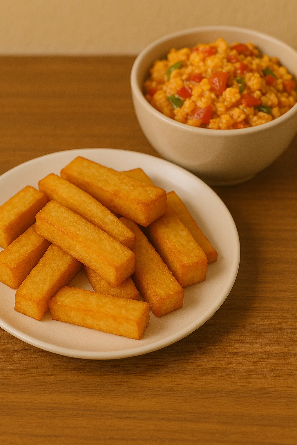 Fried Potatoes (8 pieces) with Egg